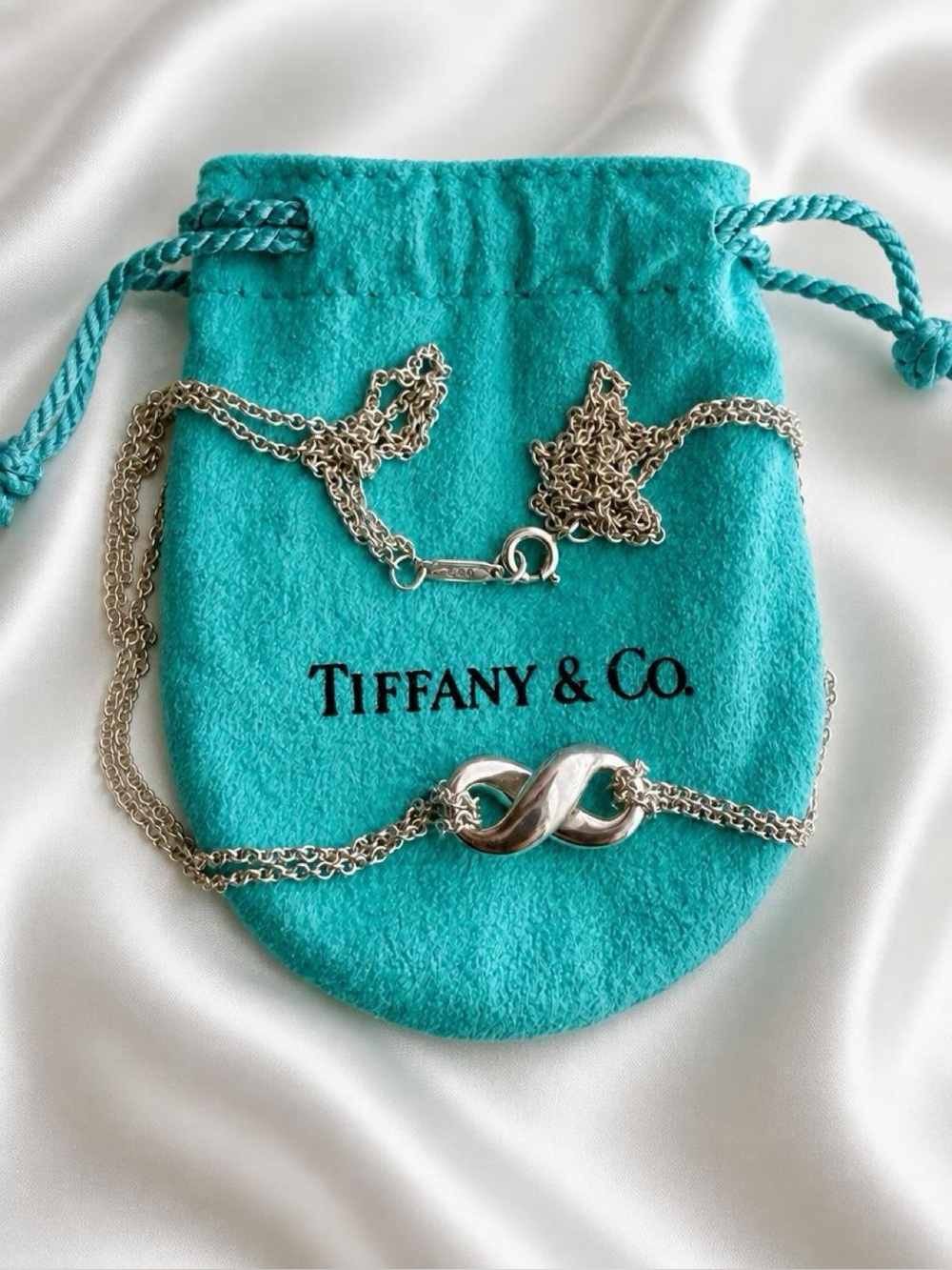 Tiffany & Co. Double Chain Infinity Pendant, 925 - Picture 4 of 7